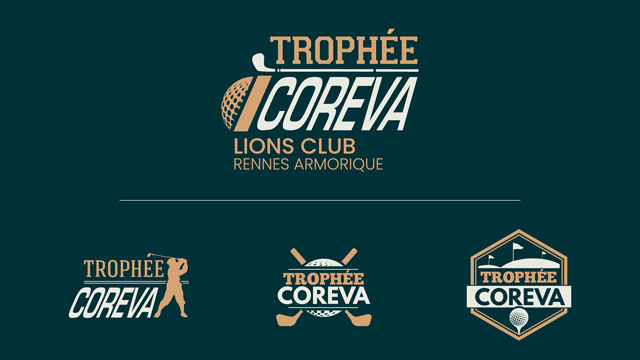 Logo de trophée de golf